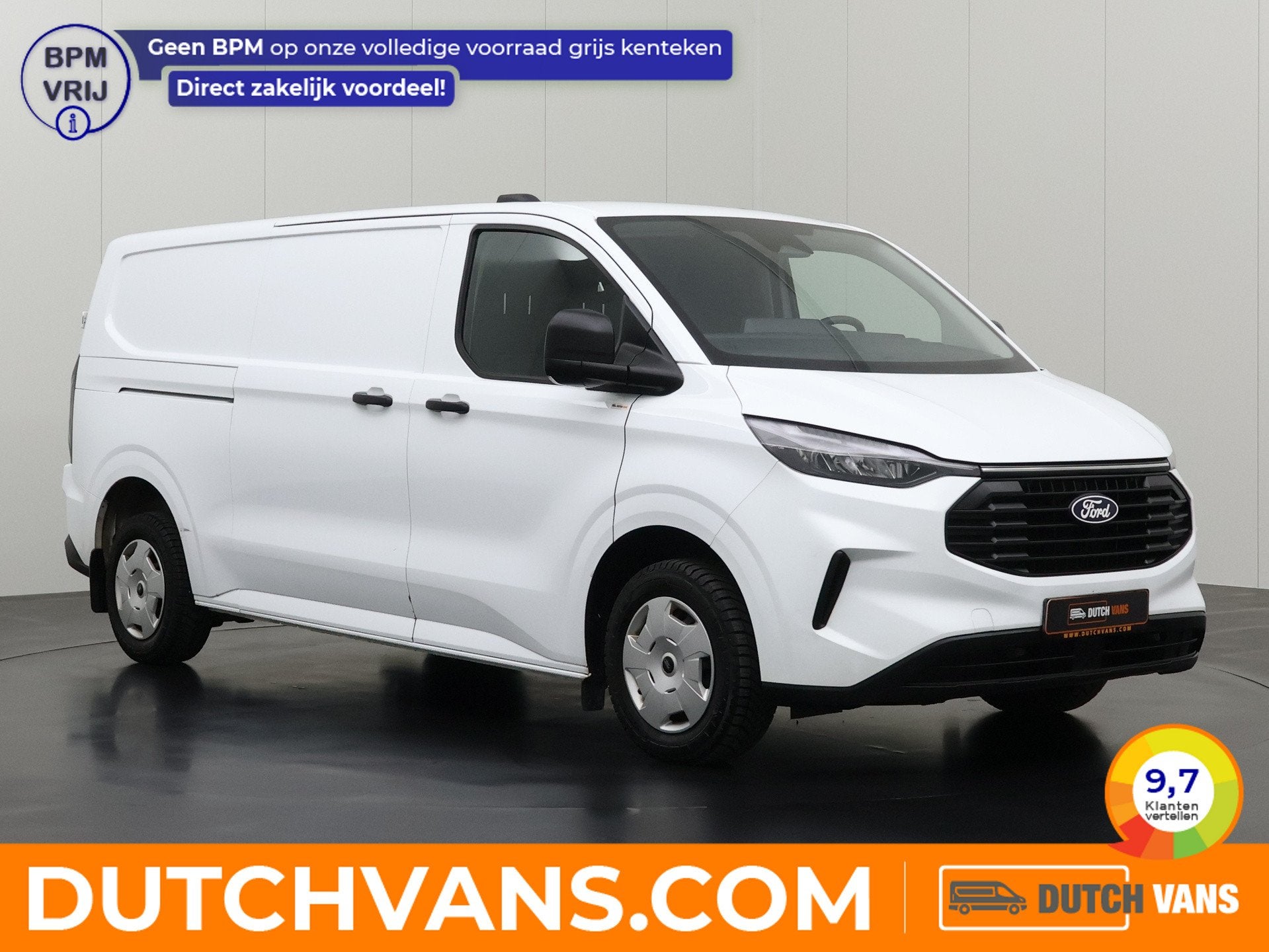 Ford Transit Custom 2.0TDCi 136PK Lang | Digital Business |, Dealer onderhouden, Gebruikt, 2500 kg, Wit