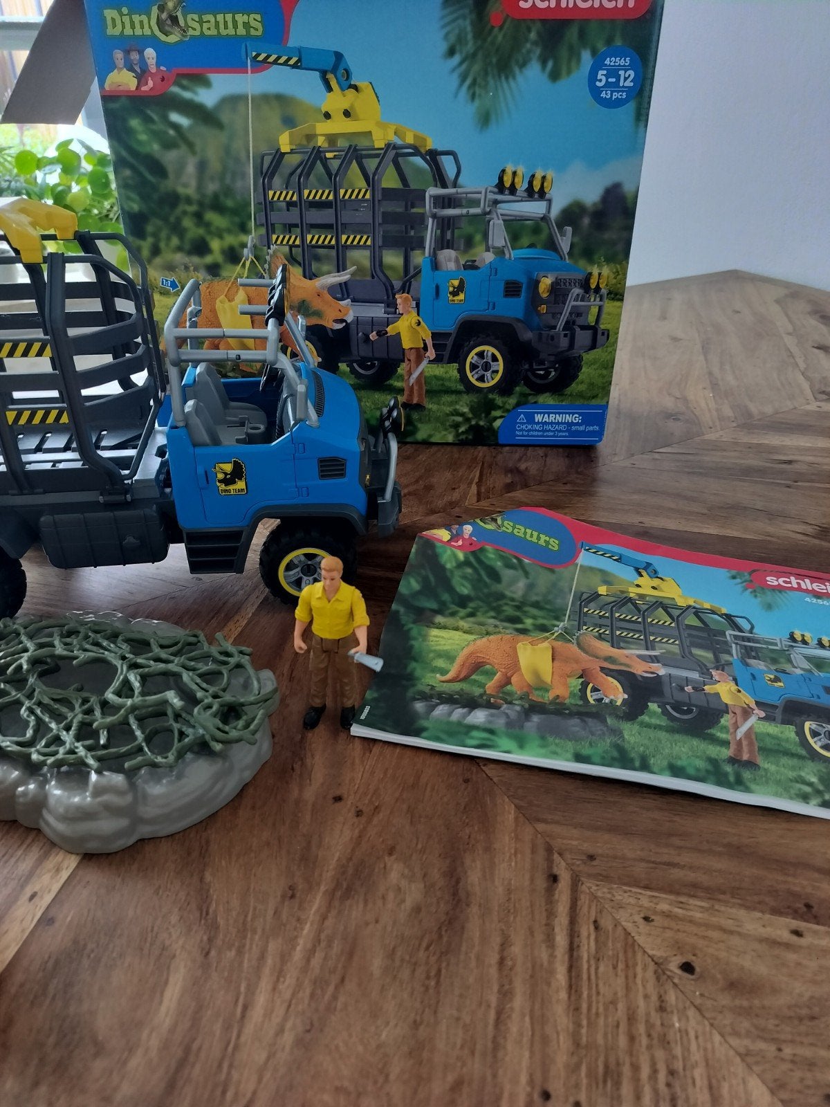 Schleich (42565) Dinosaurs Dino Transport Truck met Tricerat, Ophalen of Verzenden, Zo goed als nieuw