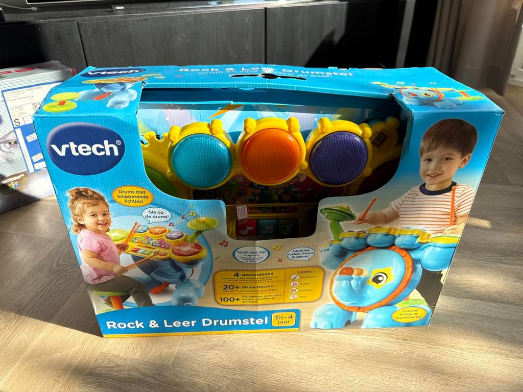 VTech Rock & Leer Drumstel - Nieuw in doos, Kinderen en Baby's, Speelgoed | Overig, Ophalen of Verzenden, Nieuw, Jongen of Meisje