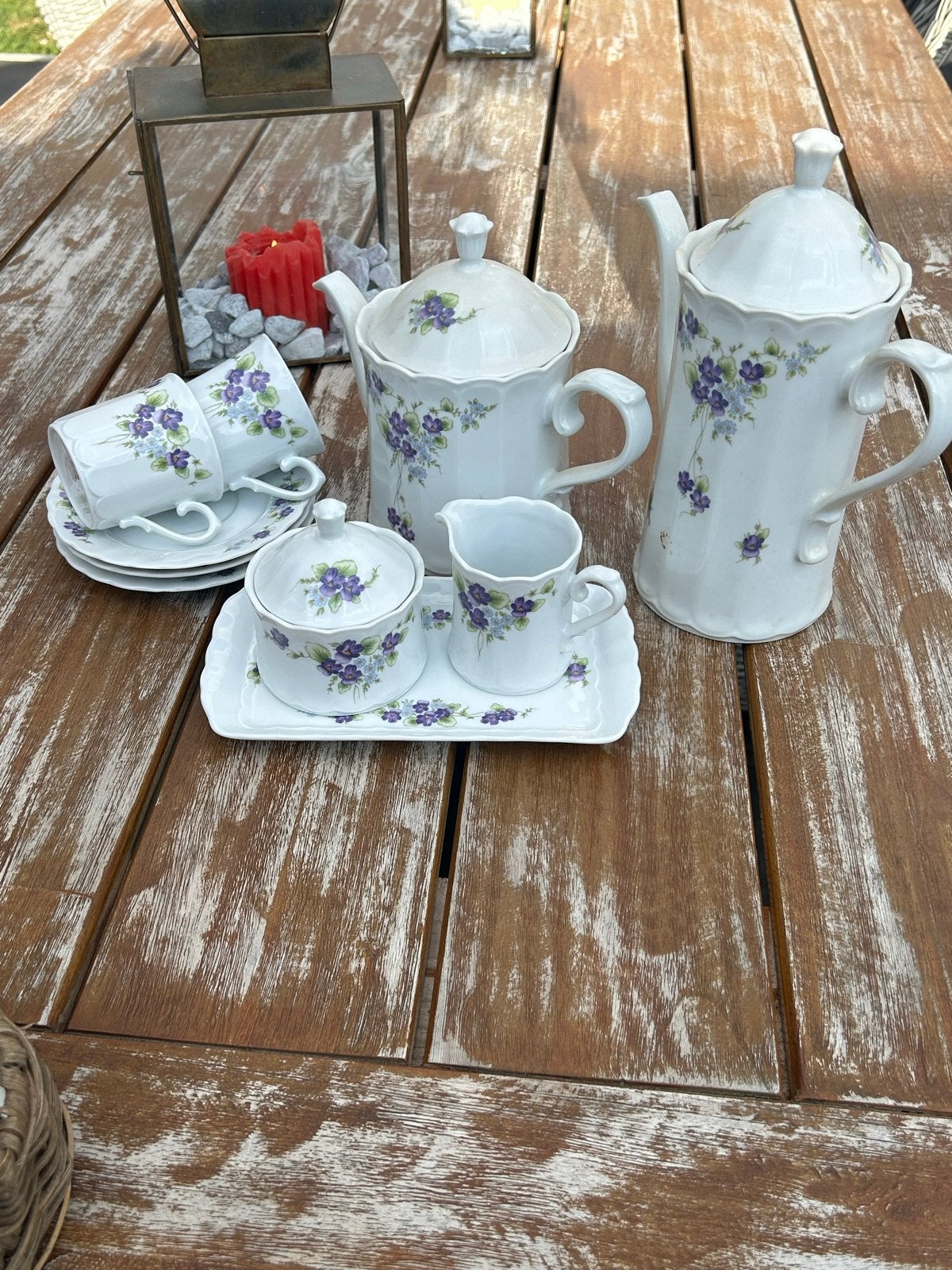 Eschenbach Bavaria Koffie/Theeservies Viooltjes, Ophalen