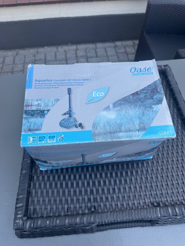 Oase Aquarius Fountain Set Classic 4000 E Eco Fonteinpomp, Ophalen of Verzenden, Nieuw, Kunststof, Fontein