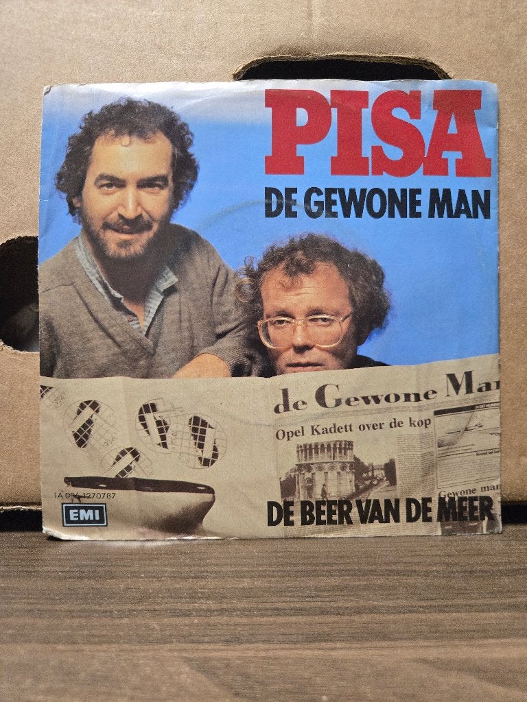 Pisa - De gewone man, Cd's en Dvd's, 7 inch, Ophalen of Verzenden, Zo goed als nieuw, Fotohoes