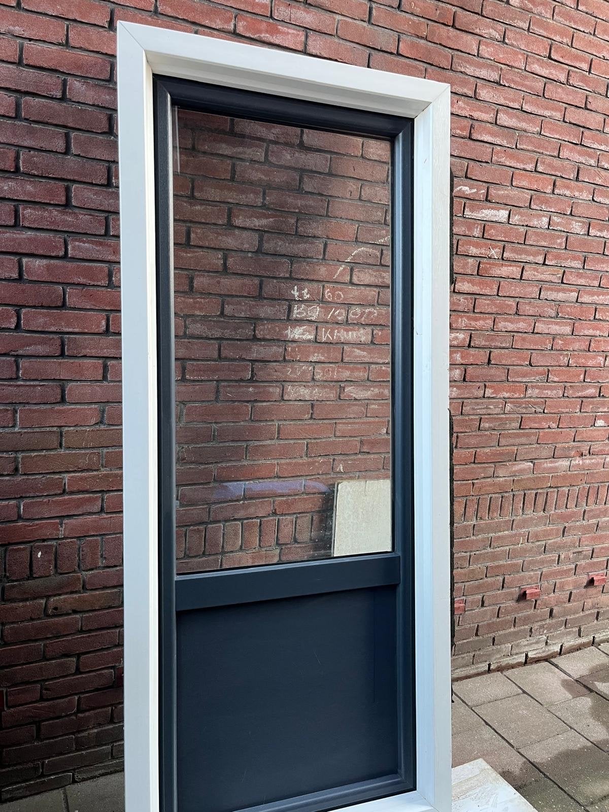 Gebruikt Geveldeur met Dubbelglas 91x218cm, Ophalen, Gevelraam of Ruit, Gebruikt, 80 tot 120 cm
