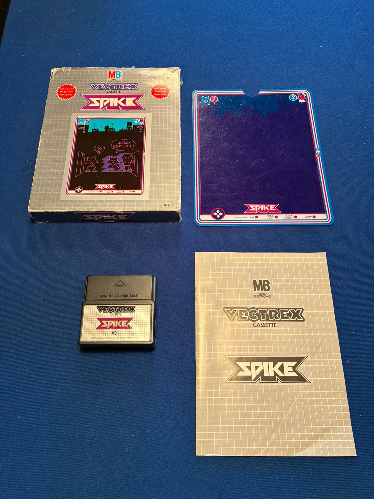 Vectrex spel Spike, Avontuur en Actie, Gebruikt, 1 speler, Eén computer