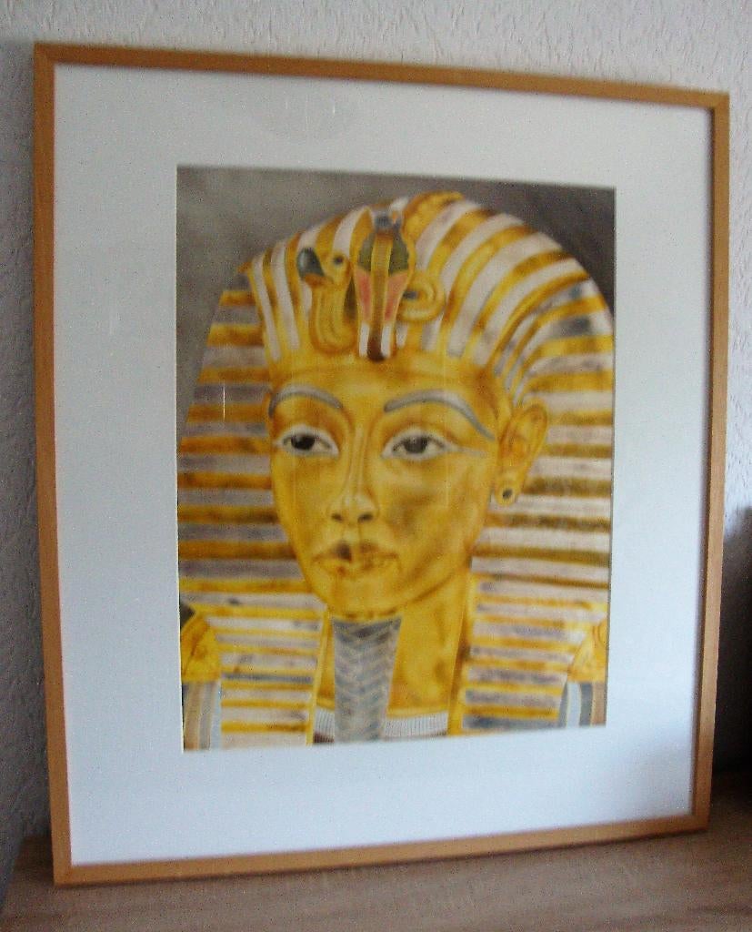schilderij / airbrush - R. Veltman 1945-1999 - Farao, Antiek en Kunst, Ophalen