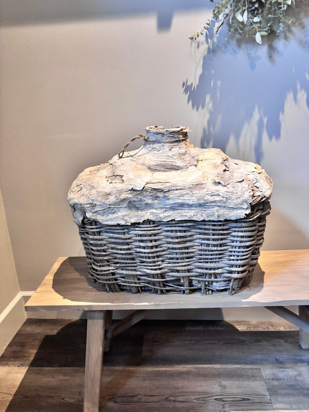 Originele leemmand XXL, Huis en Inrichting, Mand, Ophalen of Verzenden, Zo goed als nieuw, Riet