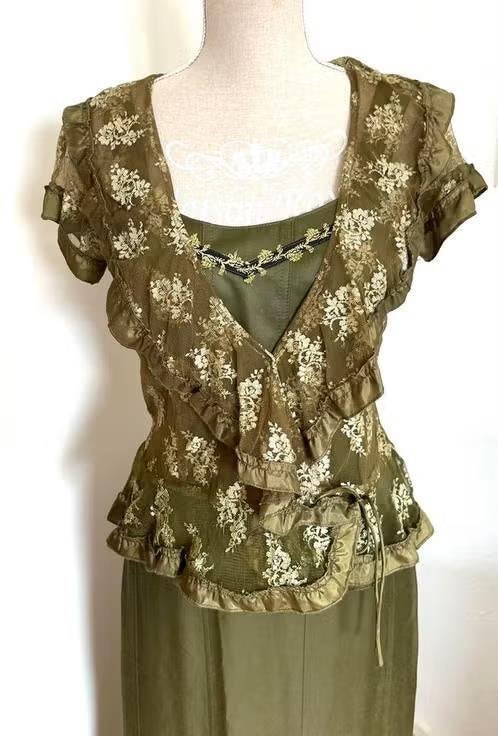 Claire DK lange rok met top en jasje maat 38[v], Kleding | Dames, Gelegenheidskleding, Maat 38/40 (M), Overige typen, Ophalen of Verzenden