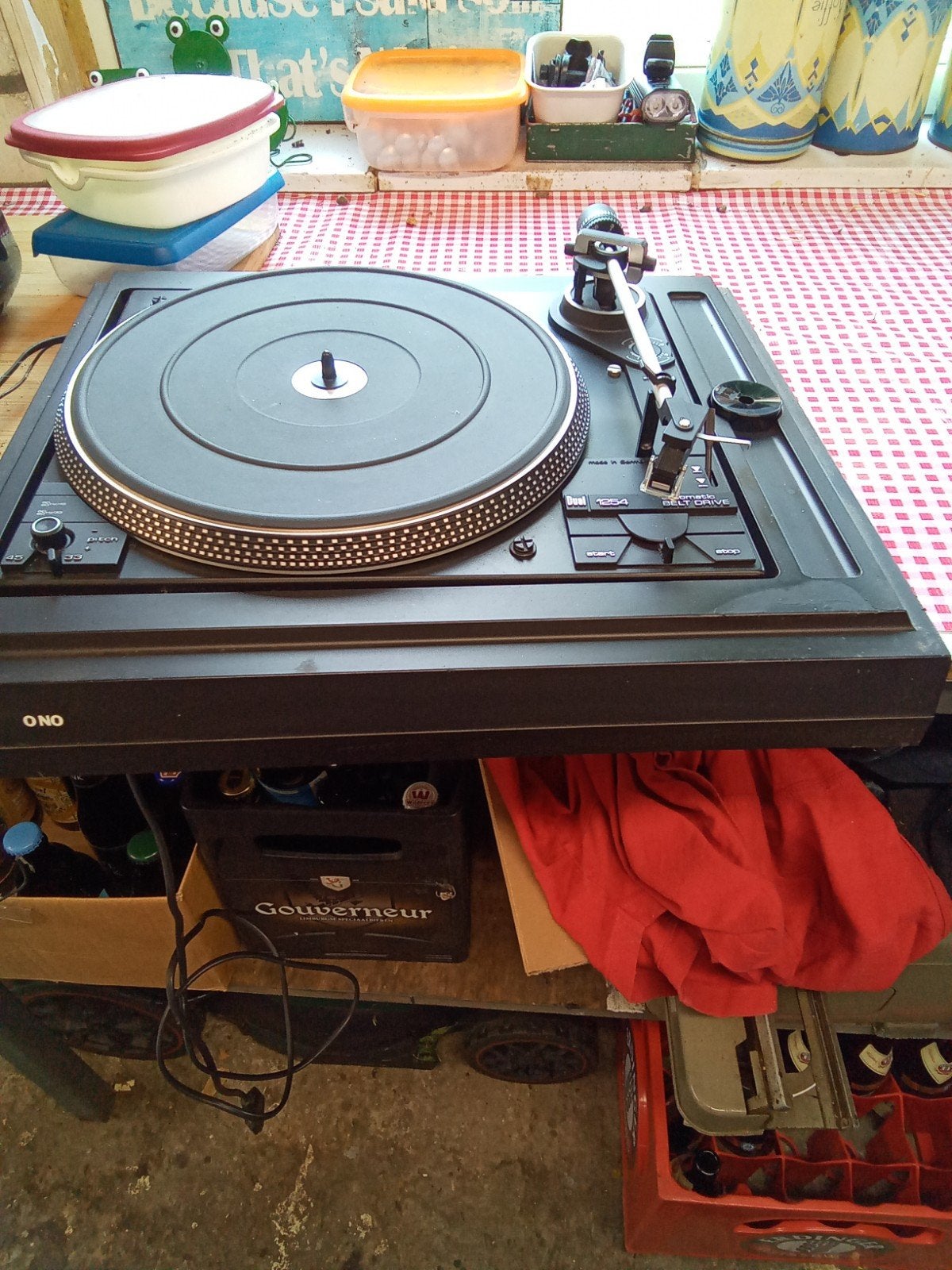 Circa 9 vintage platenspelers, boxen en een versterker, Audio, Tv en Foto, Platenspelers, Ophalen