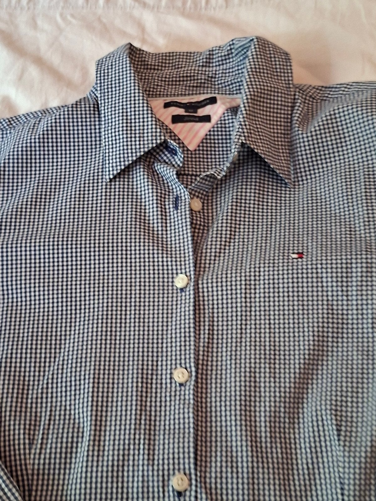 Tommy Hilfiger blouse met lange mouwen, maat 12 (M), Kleding | Dames, T-shirts, Maat 38/40 (M), Blauw, Ophalen of Verzenden, Zo goed als nieuw