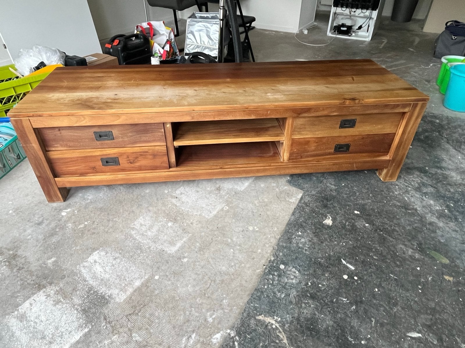 Houten dressoir - 170x45x55 cm - Woonkamer/Hal, Ophalen, Gebruikt, 150 tot 200 cm, Met lade(s)