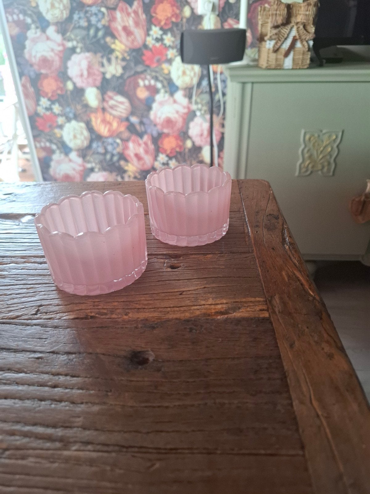 Riverdale Waxinelichthouders Roze - Set van 2, Ophalen, Riverdale, 5 cm, Glas