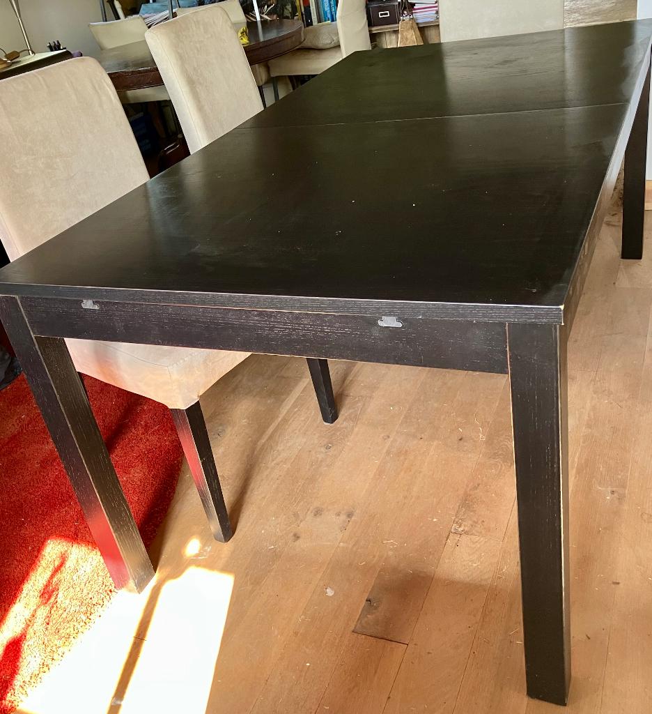 Eettafel met 4 stoelen, Ophalen, Modern, IKEA Bjursta + Henriksdal stoelen, 200 cm of meer, 50 tot 100 cm