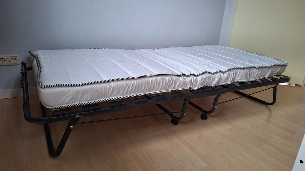 Opklapbaar Bed 90x200cm - Ideaal voor logees, Ophalen, Gebruikt, 90 cm, Eenpersoons