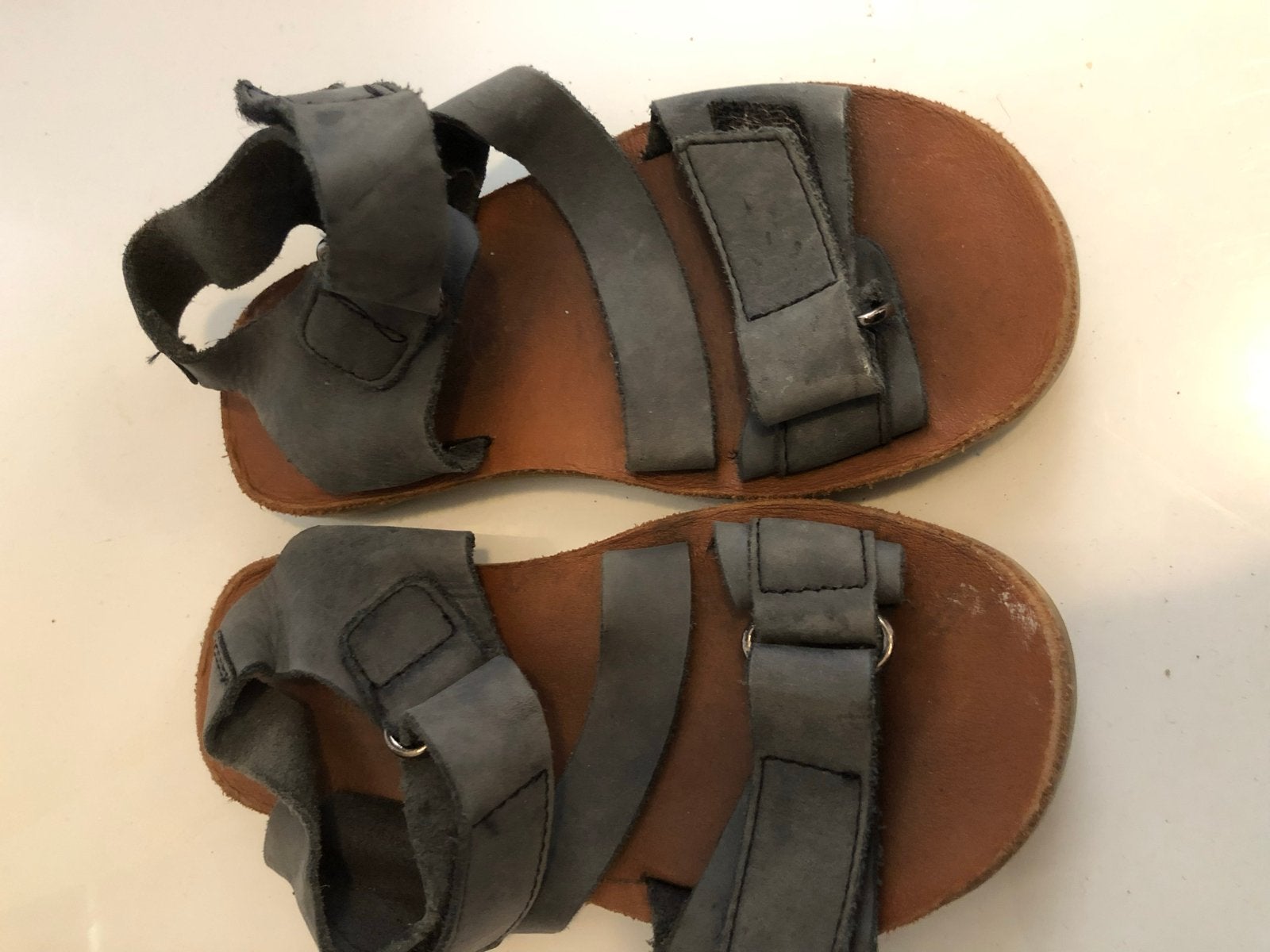grijze sandalen, maat 38, Ophalen of Verzenden, Gedragen, Grijs, Sandalen of Muiltjes