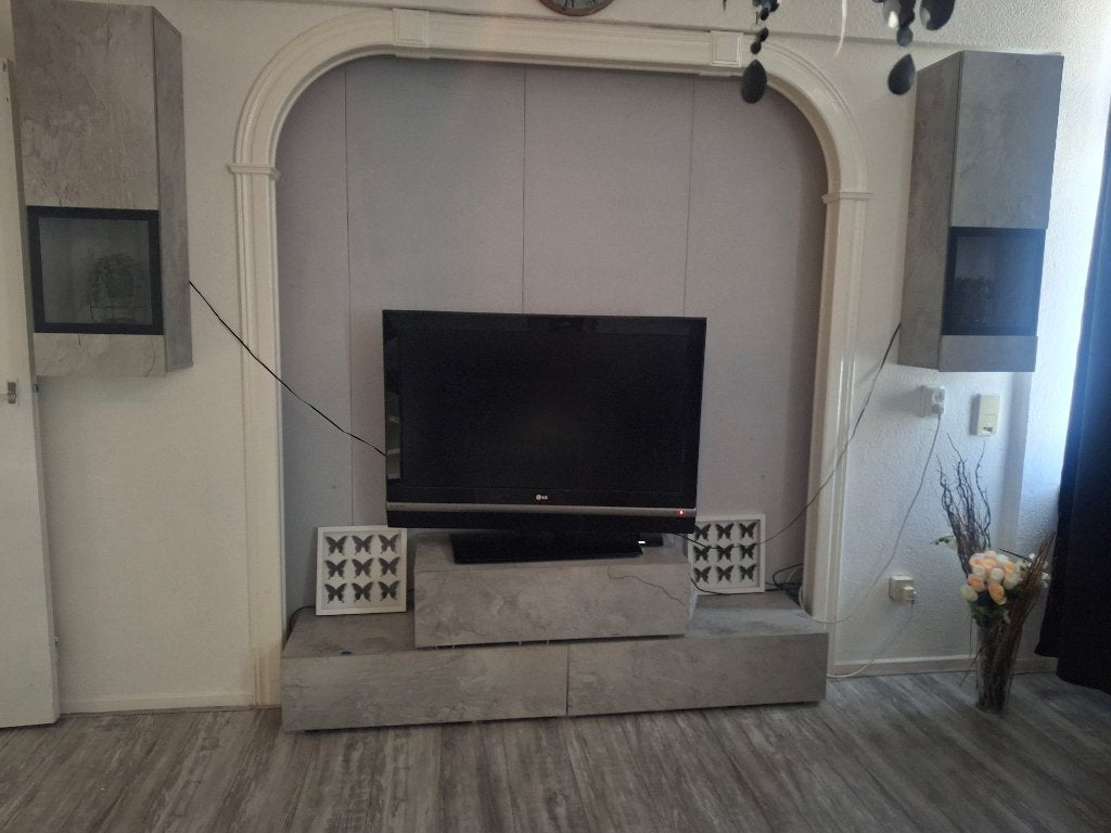 Tv meubel en salontafel marmer look, Ophalen, Gebruikt, 50 tot 100 cm, Marmer look