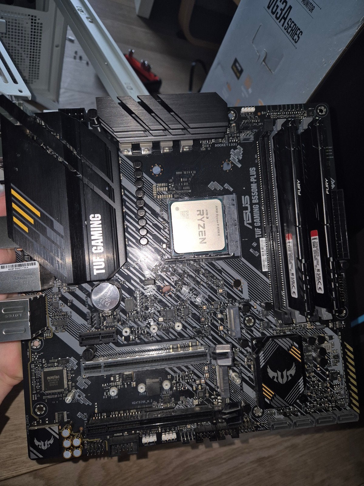 Set AMD Ryzen 9 5950X + 32GB RAM + ASUS TUF B550M-PLUS, Computers en Software, Moederborden, DDR4, Ophalen of Verzenden, Zo goed als nieuw
