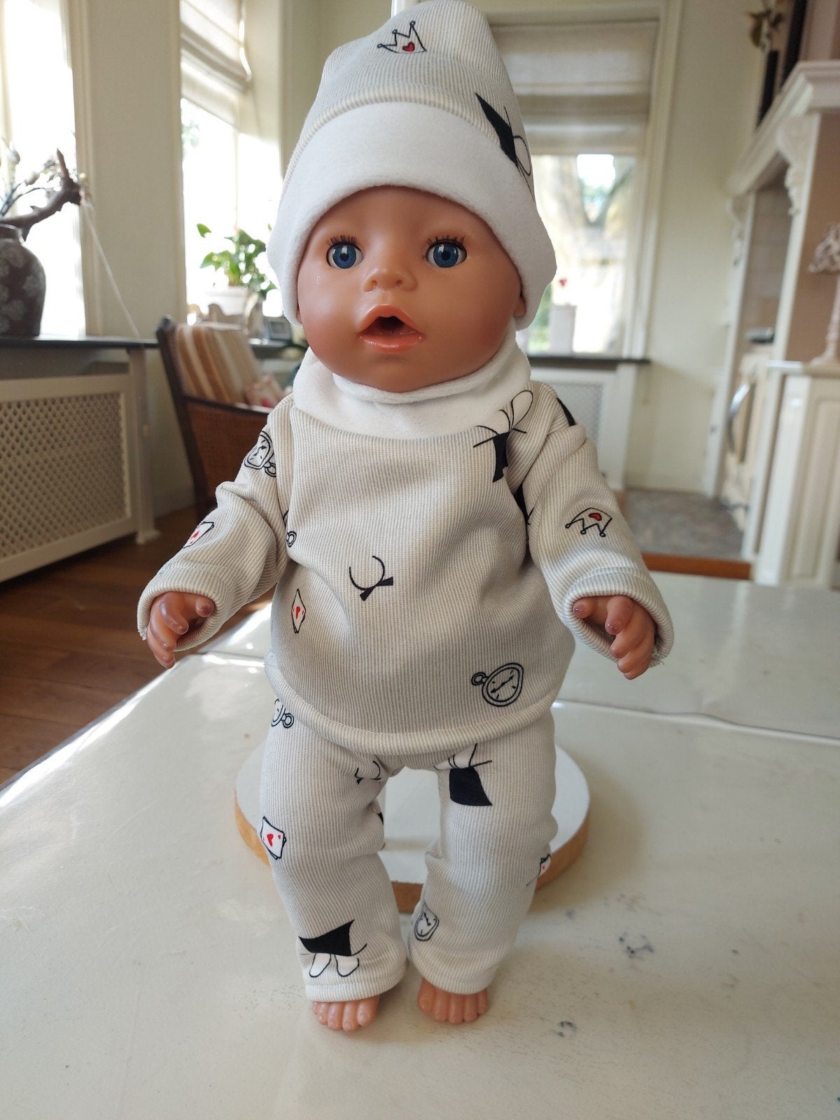 3 delig warme set baby born pop 43cm, Ophalen of Verzenden, Nieuw, Babypop