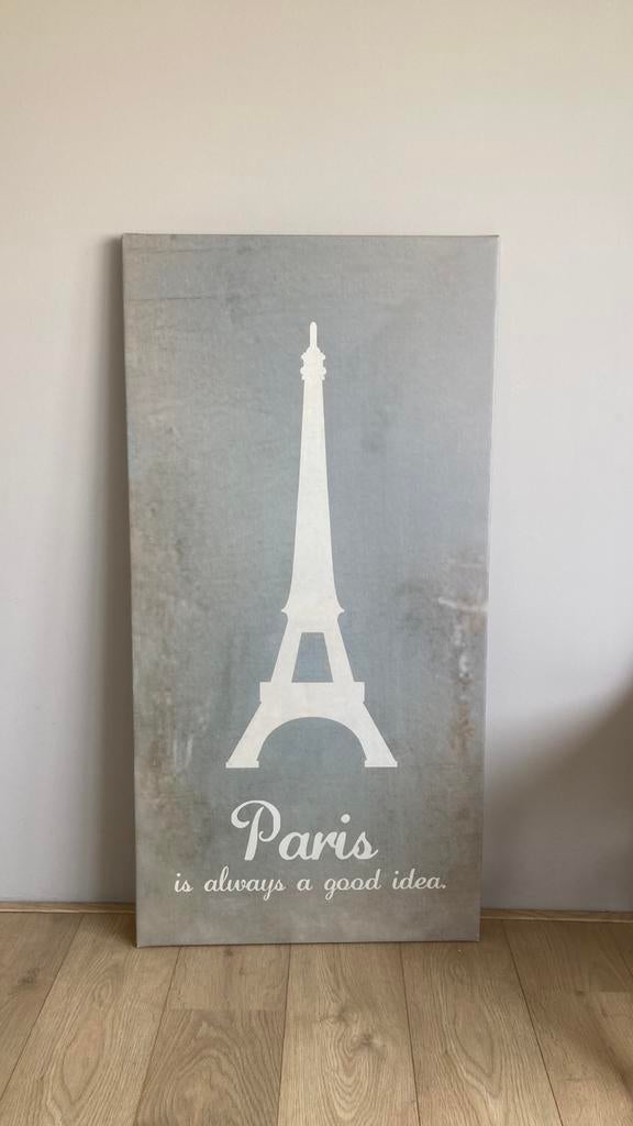 Wanddecoratie Eiffeltoren Paris H 120cm, Ophalen of Verzenden, Zo goed als nieuw, 100 tot 125 cm, Print