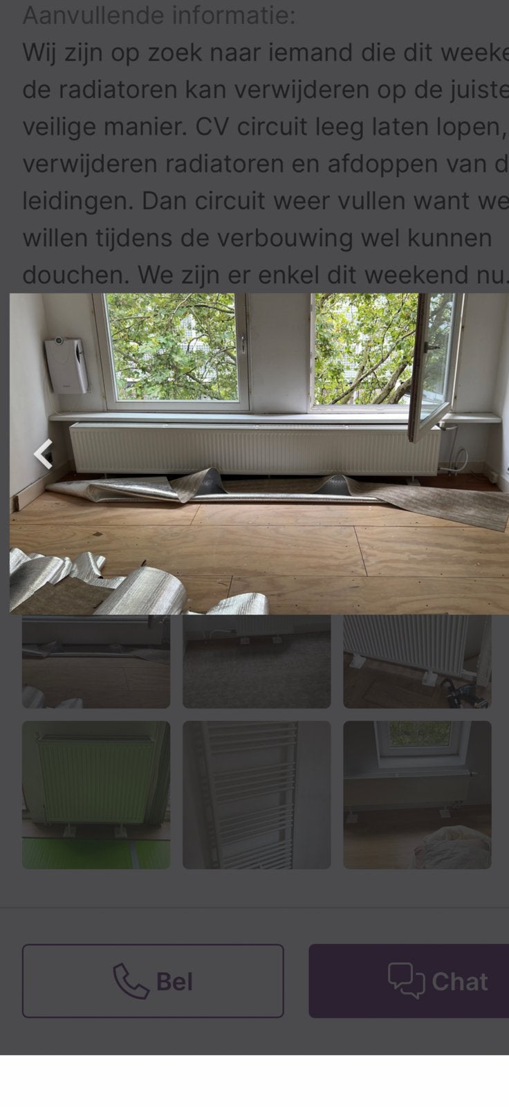 Radiator 3m in Rotterdam gratis ophalen., Ophalen, Zo goed als nieuw, Tweepersoons, Stapelbed