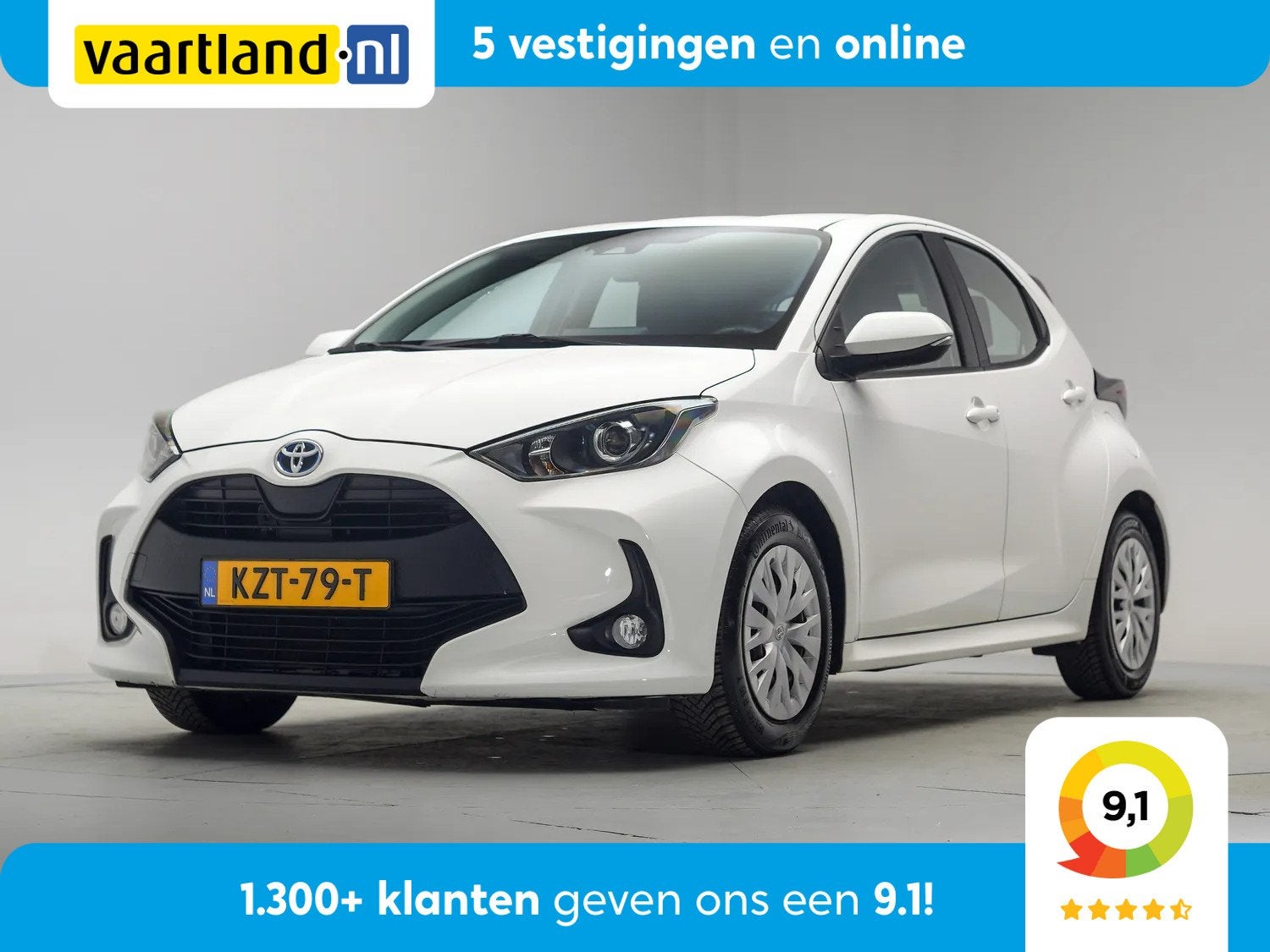 Toyota Yaris 1.5 Hybrid Active Aut. [ Navi Airco cruise Came, Auto's, Automaat, Dealer onderhouden, Gebruikt, 450 kg