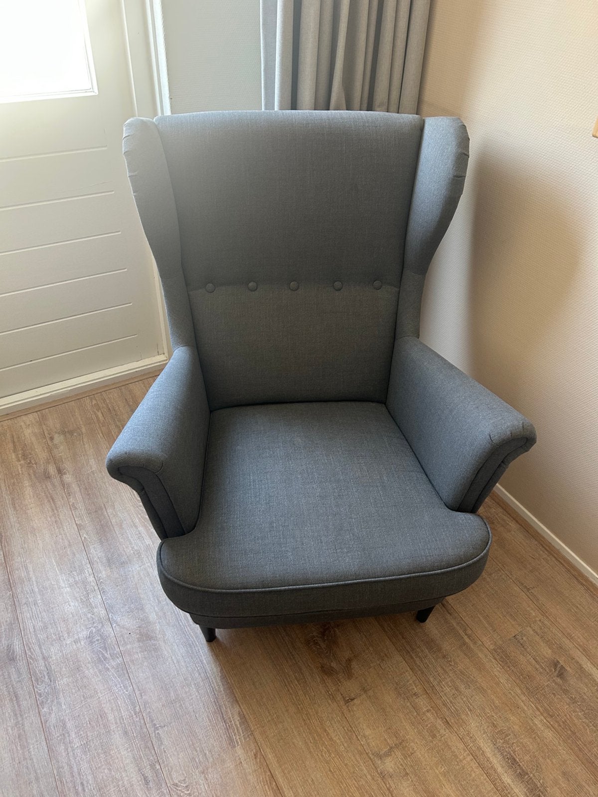 Ikea Strandmon stoel grijs, Huis en Inrichting, Fauteuils, Ophalen, Zo goed als nieuw, 75 tot 100 cm, 50 tot 75 cm