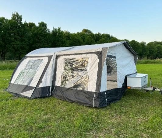 Jamet Jameta, Caravans en Kamperen, Vouwwagens, Meerkleurig, Tot en met 2, Ophalen of Verzenden, Aanwezig