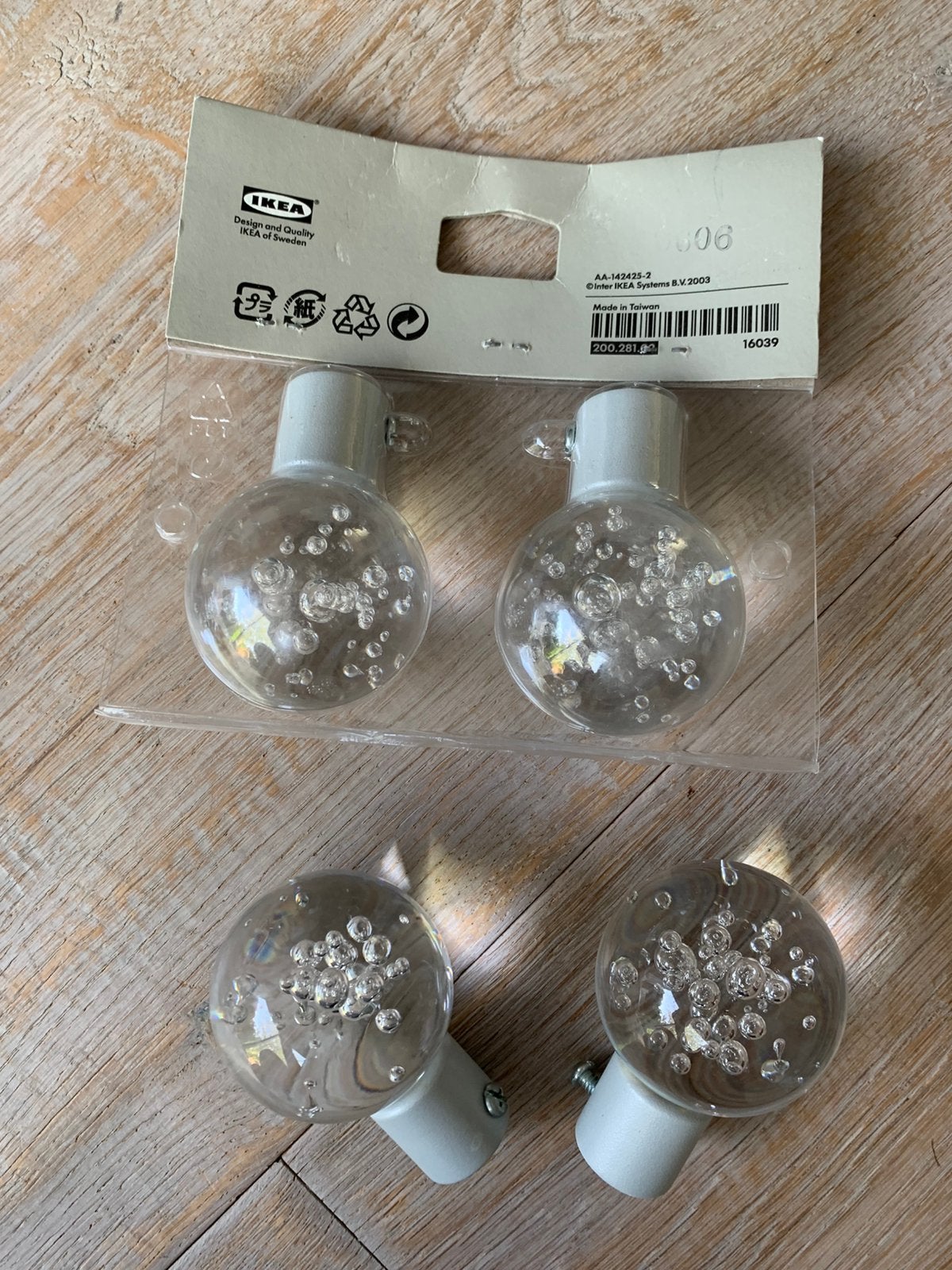 Ikea Index Lyster eindknoppen gordijnroede vintage, IKEA, Verzenden, Zo goed als nieuw