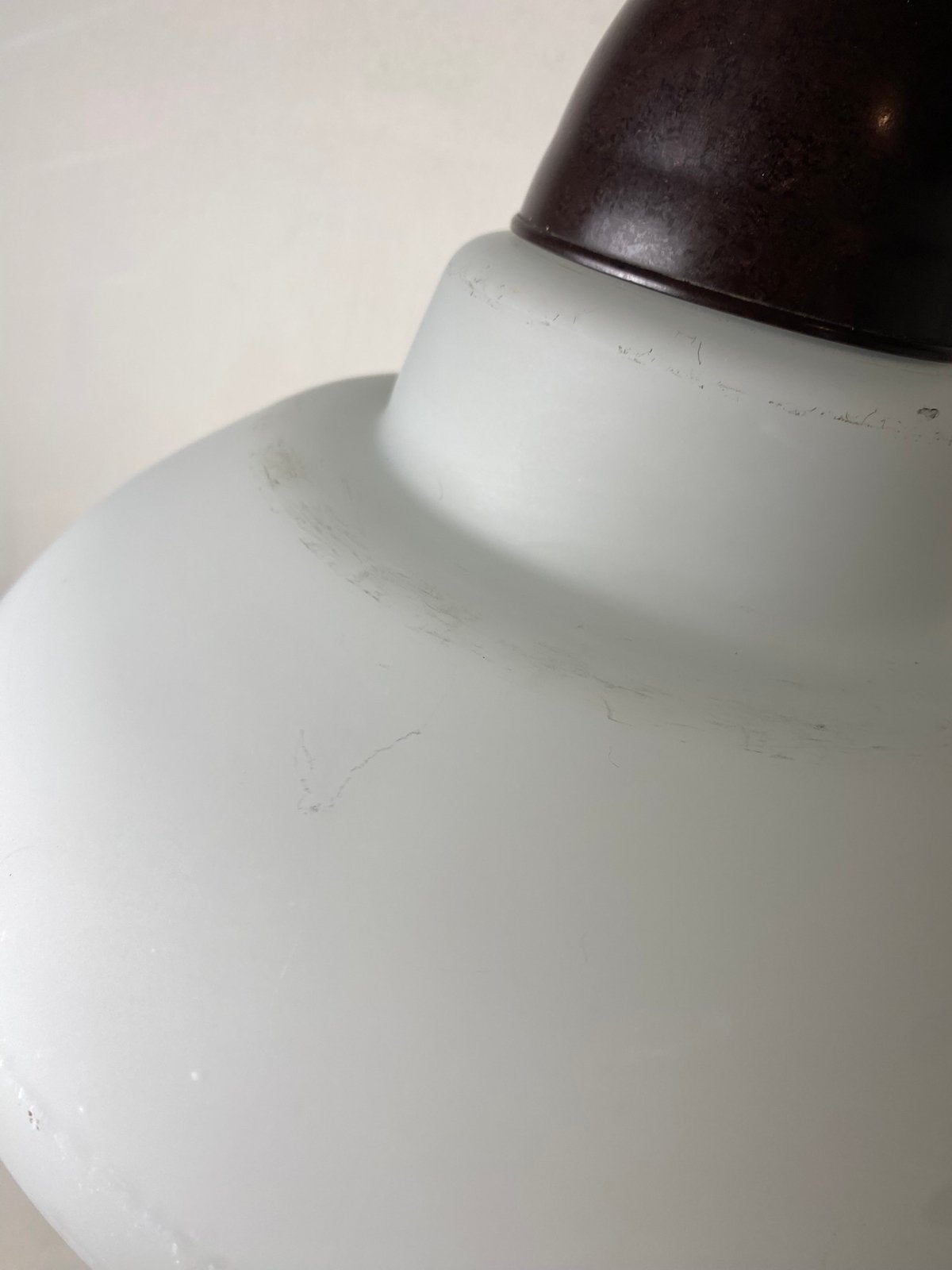 Louis Kalff glazen hanglamp , Philips jaren 50, Gebruikt, Philiips, Glas, E27 (groot)