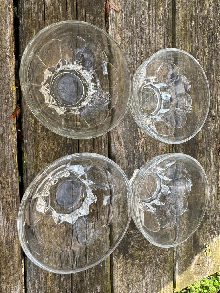 Luminarc glazen schaaltjes set van 4, Gebruikt, Schaal, Rond, Ophalen of Verzenden
