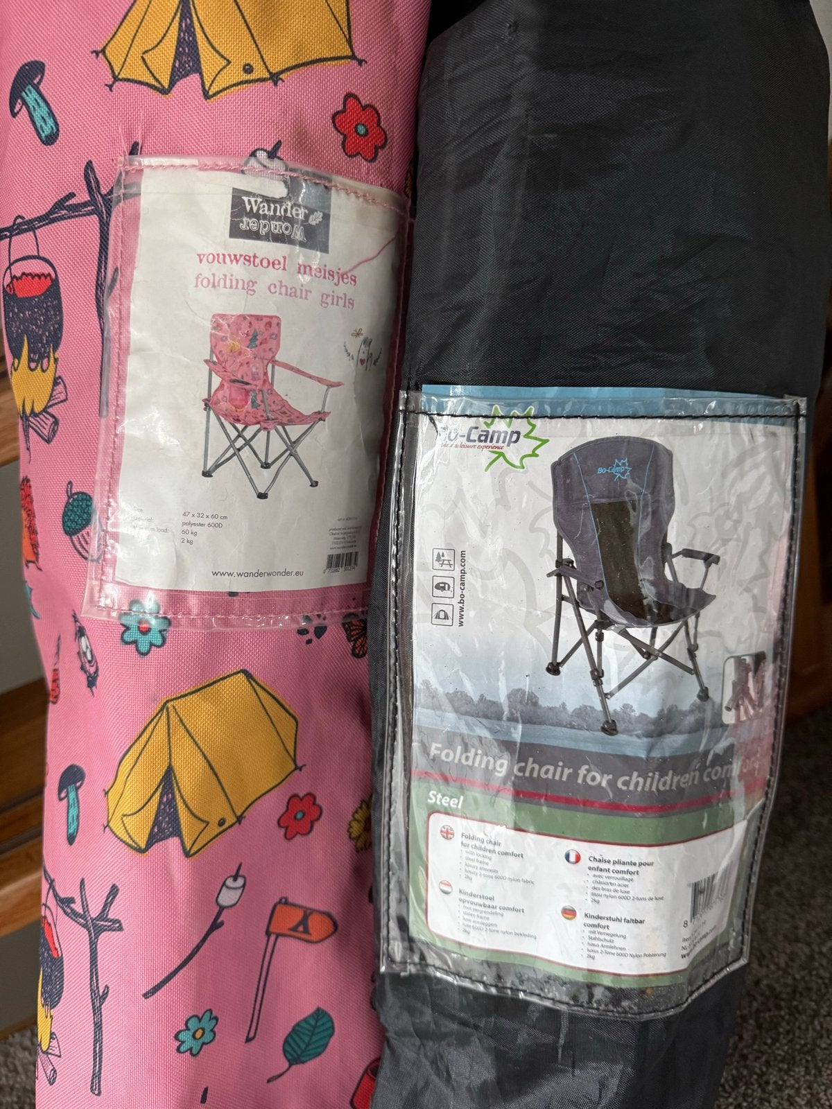 Kampeerstoelen voor jongen en meisje - Zeer goede staat, Caravans en Kamperen, Ophalen, Zo goed als nieuw, Campingstoel