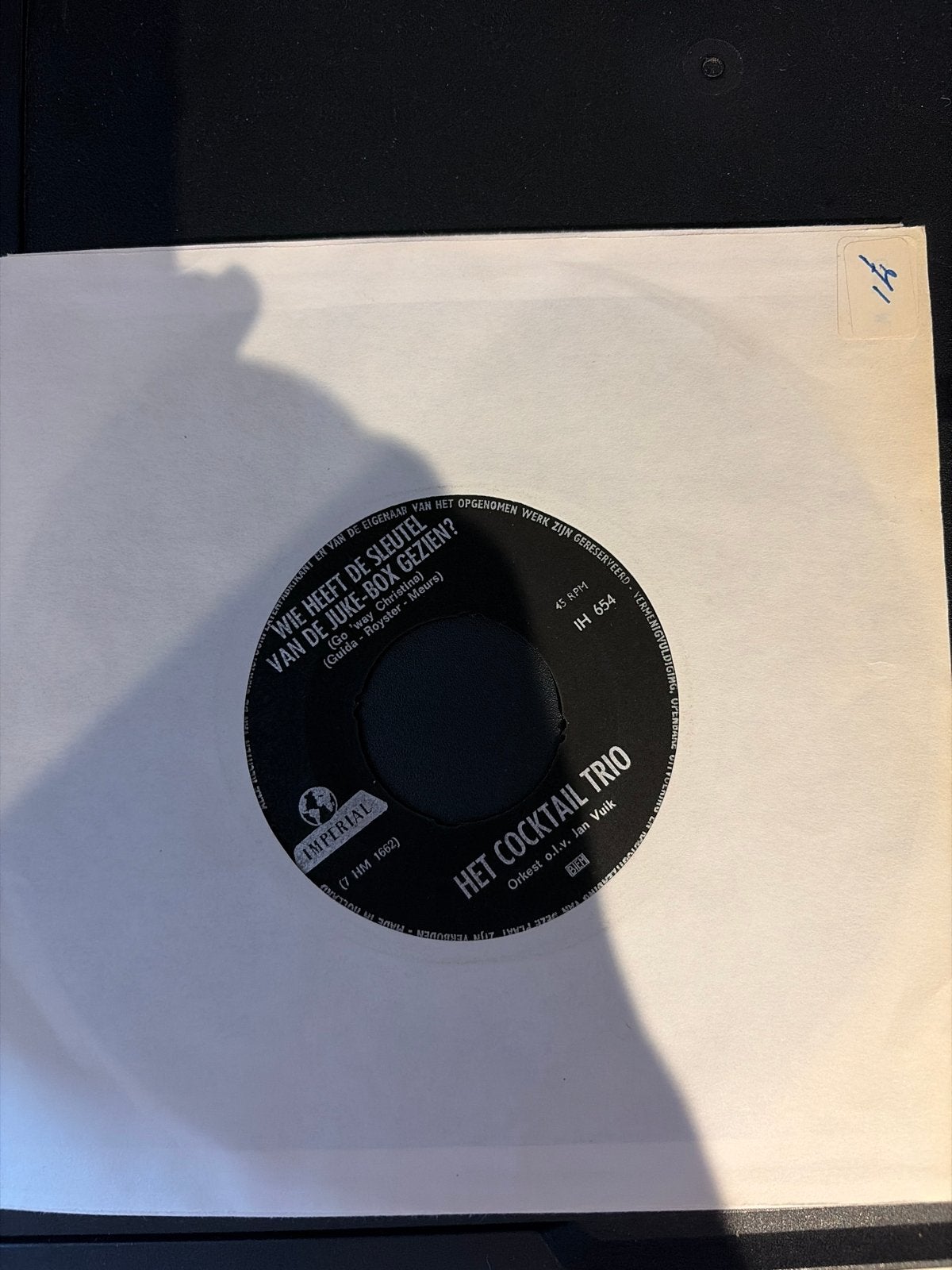 Het Cocktail Trio - Wie Heeft De Sleutel Van De Jukebox Gezi, Cd's en Dvd's, Vinyl Singles, Gebruikt, 7 inch, Ophalen of Verzenden