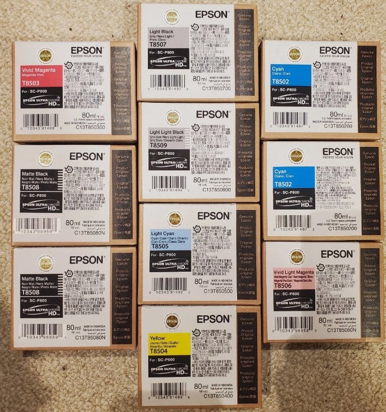 Set van 10 Epson Surecolor P800 tonercartridges, Ophalen of Verzenden, Nieuw, Overige typen, Canon