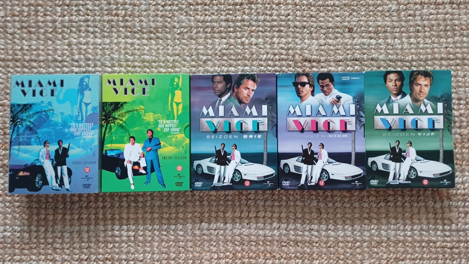 Miami Vice - Complete Serie (Seizoen 1-5) DVD Boxset, Cd's en Dvd's, Engels, Misdaad, Nederlands, Ophalen of Verzenden