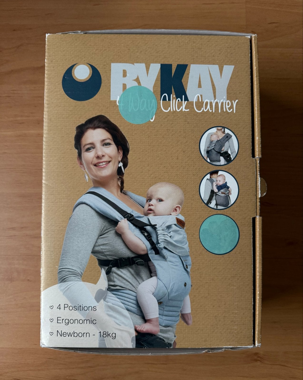 BYKAY 4-Way Click Carrier Draagzak - Ergonomisch & Comfortab, Overige merken, Ophalen of Verzenden, Zo goed als nieuw, Buik, Rug of Zij