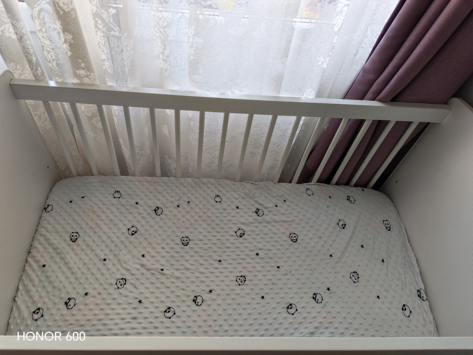 Wit ledikant met lattenbodem en matras, Ophalen, Gebruikt, Ledikant