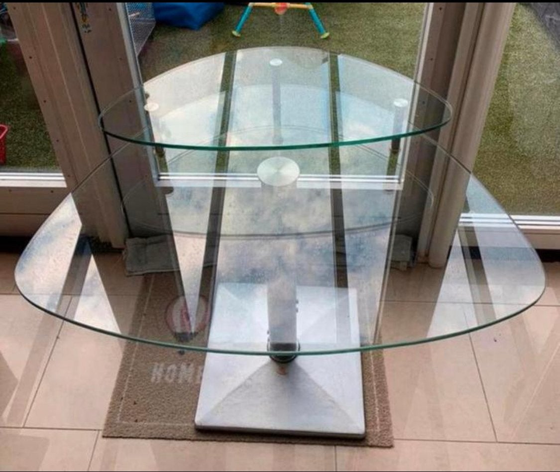 Glazen Bureautafel, Ophalen of Verzenden, Zo goed als nieuw