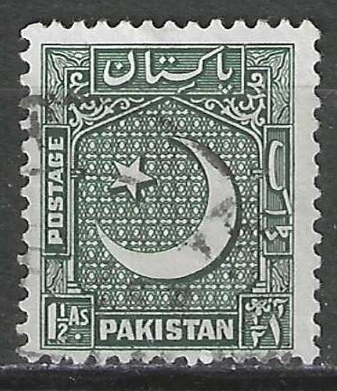 Pakistan 1950 - Yvert 48 - Halve maan (crescent). (ST), Verzenden, Gestempeld, Zuid-Azië
