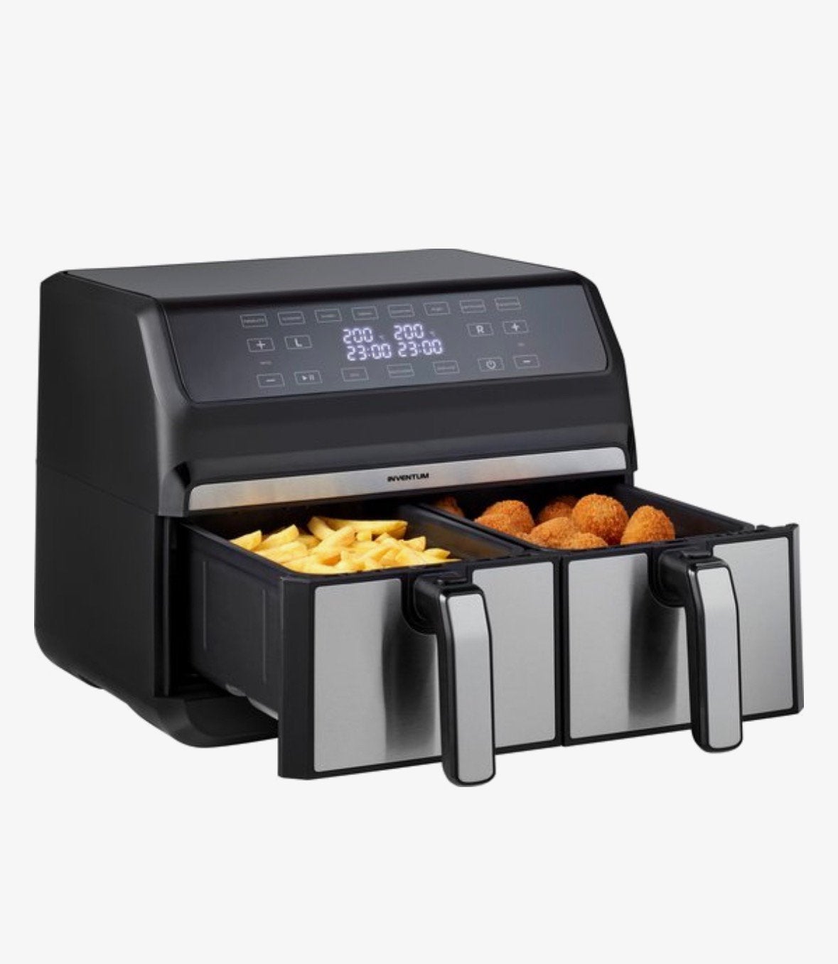 Inventum dubbele hetelucht friteuse - GF800HLD, Ophalen, Zo goed als nieuw, 1500 gram of meer