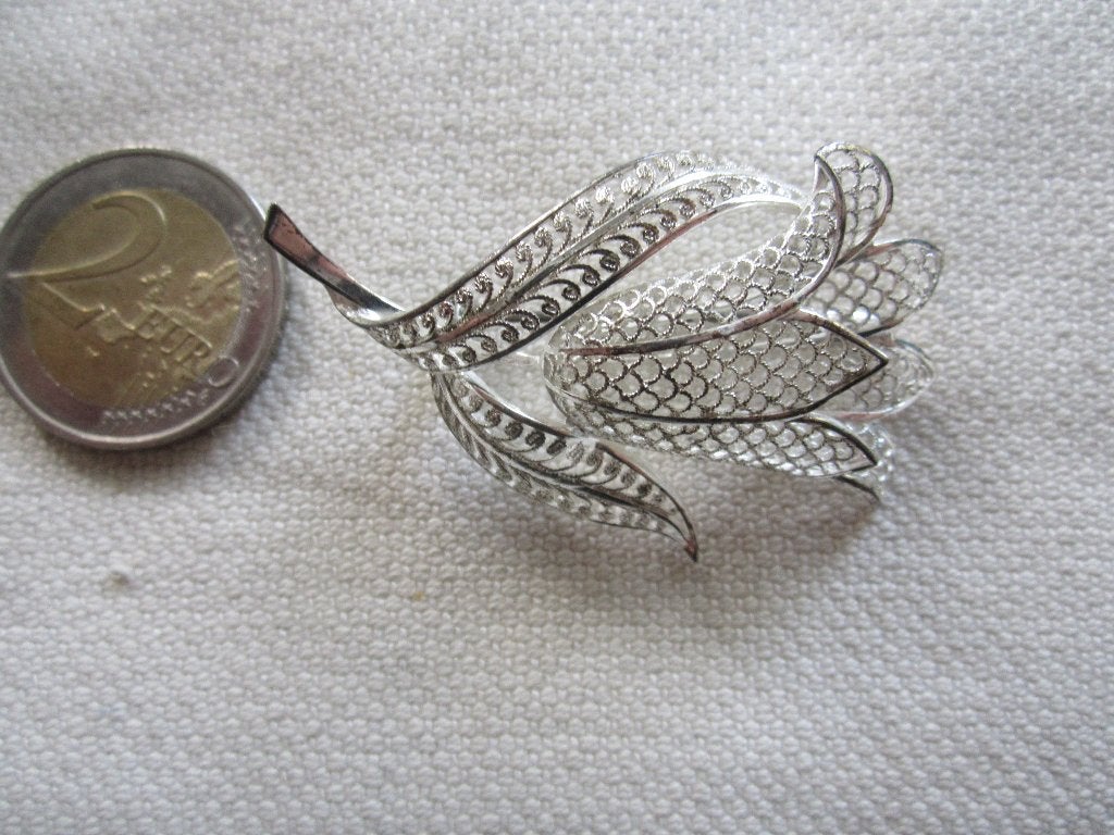 4.   Schitterende oude broche,  zilver 800, Sieraden, Tassen en Uiterlijk, Ophalen, Zilver, Broche