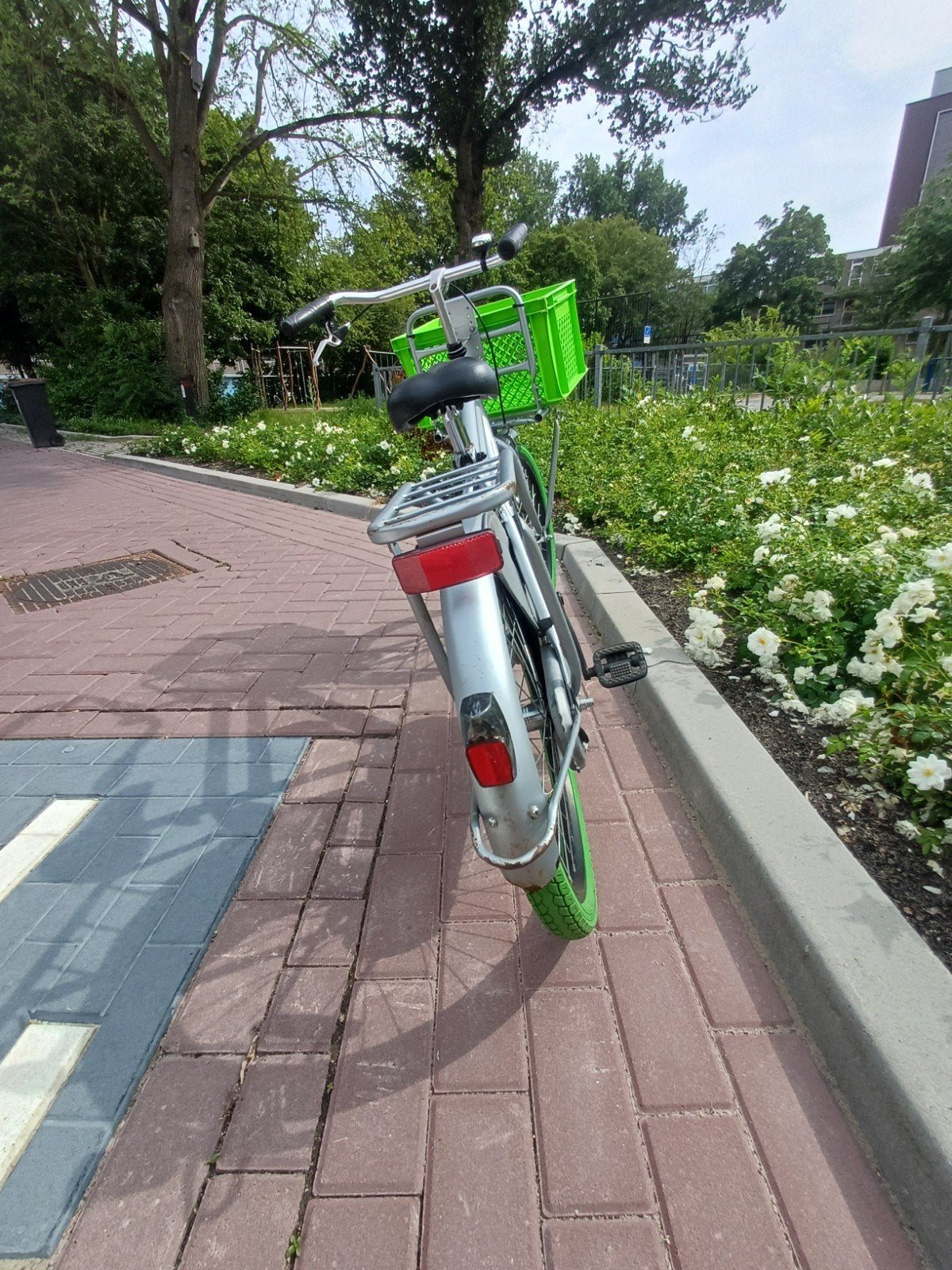 22 inch fiets met terugtraprem en voordrager, Ophalen, Gebruikt, Terugtraprem, 22 inch