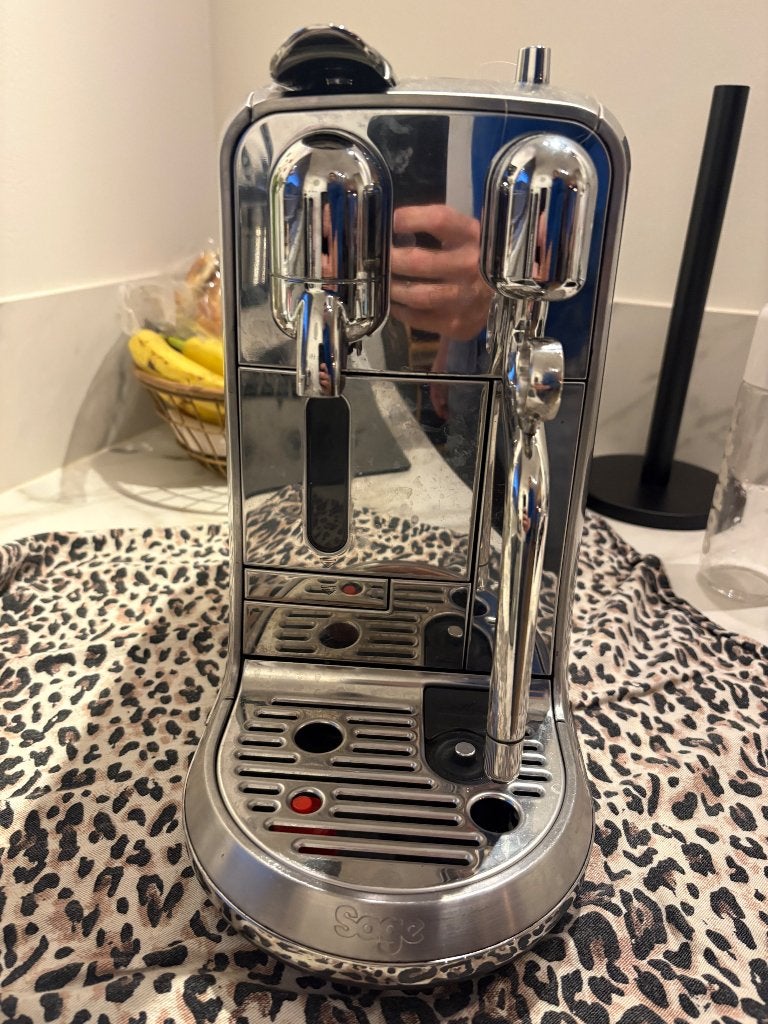 Nespresso Creatista Plus Silver WATERDEFECT, Koffiepads en cups, Gebruikt, 10 kopjes of meer, Koffiemachine