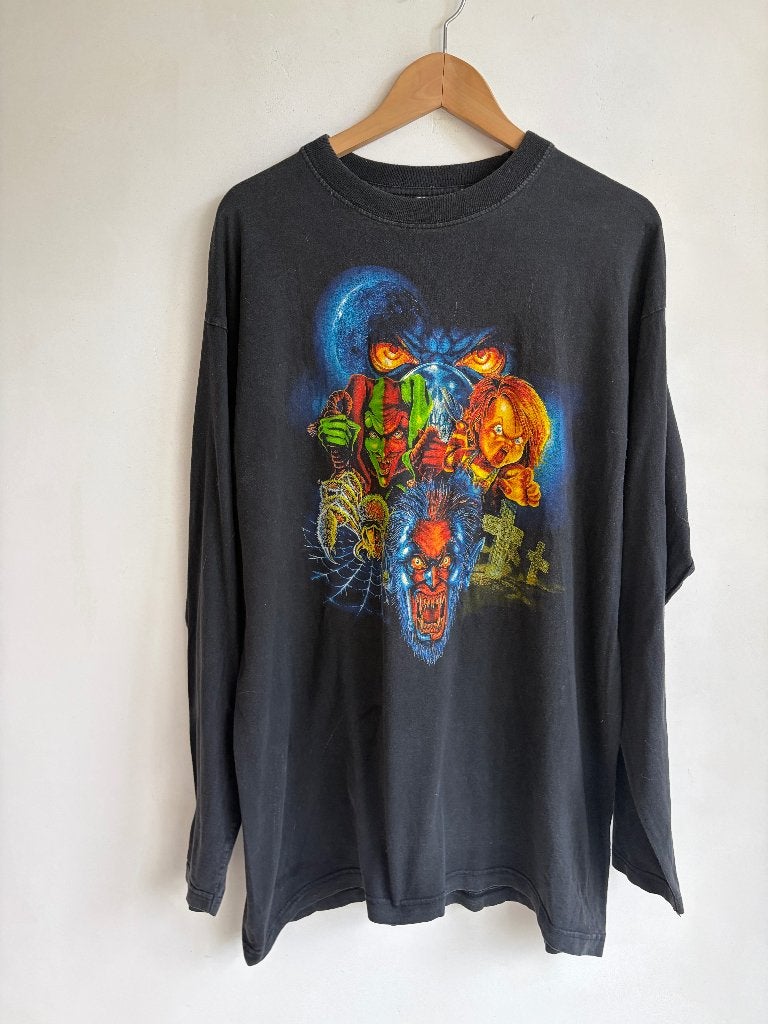 thunderdome vintage longsleeve zwart, Maat 52/54 (L), Verzenden, Thunderdome, Zwart