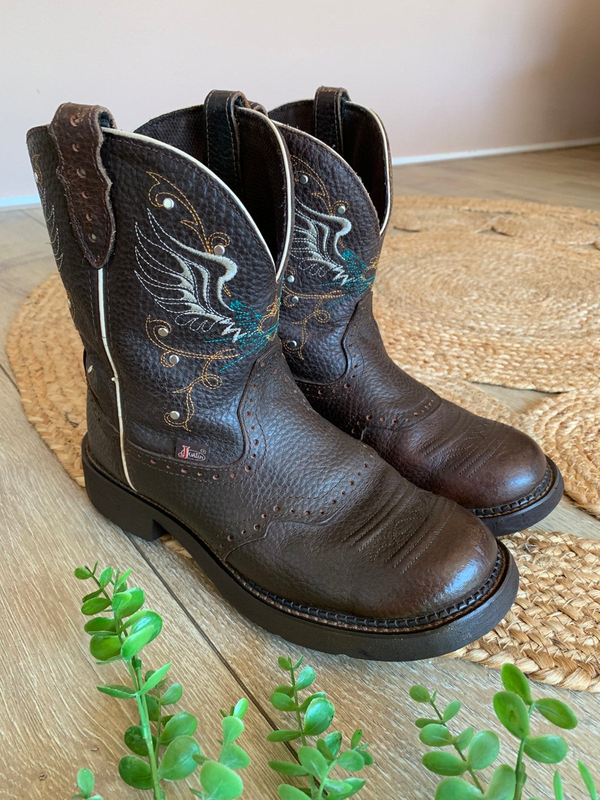 Justin Boots cowboylaarzen 40 41 western boots laarzen, Kleding | Dames, Schoenen, Bruin, A, -, Lage of Enkellaarzen