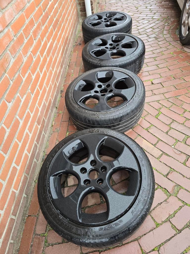 Vw gti detroit velgen 17 inch 5x112 hoogglans zwart, Ophalen, Gebruikt