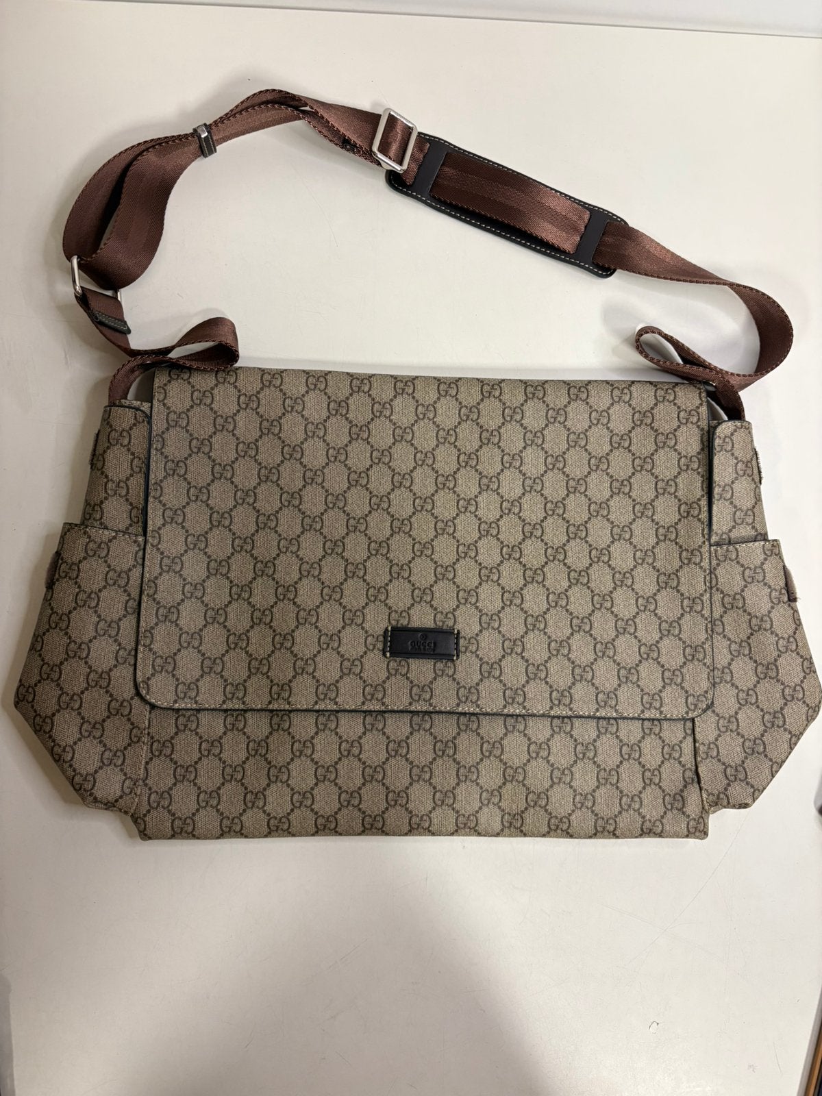 Gucci messenger bag grote GG schoudertas, Ophalen of Verzenden, Nieuw, Bruin