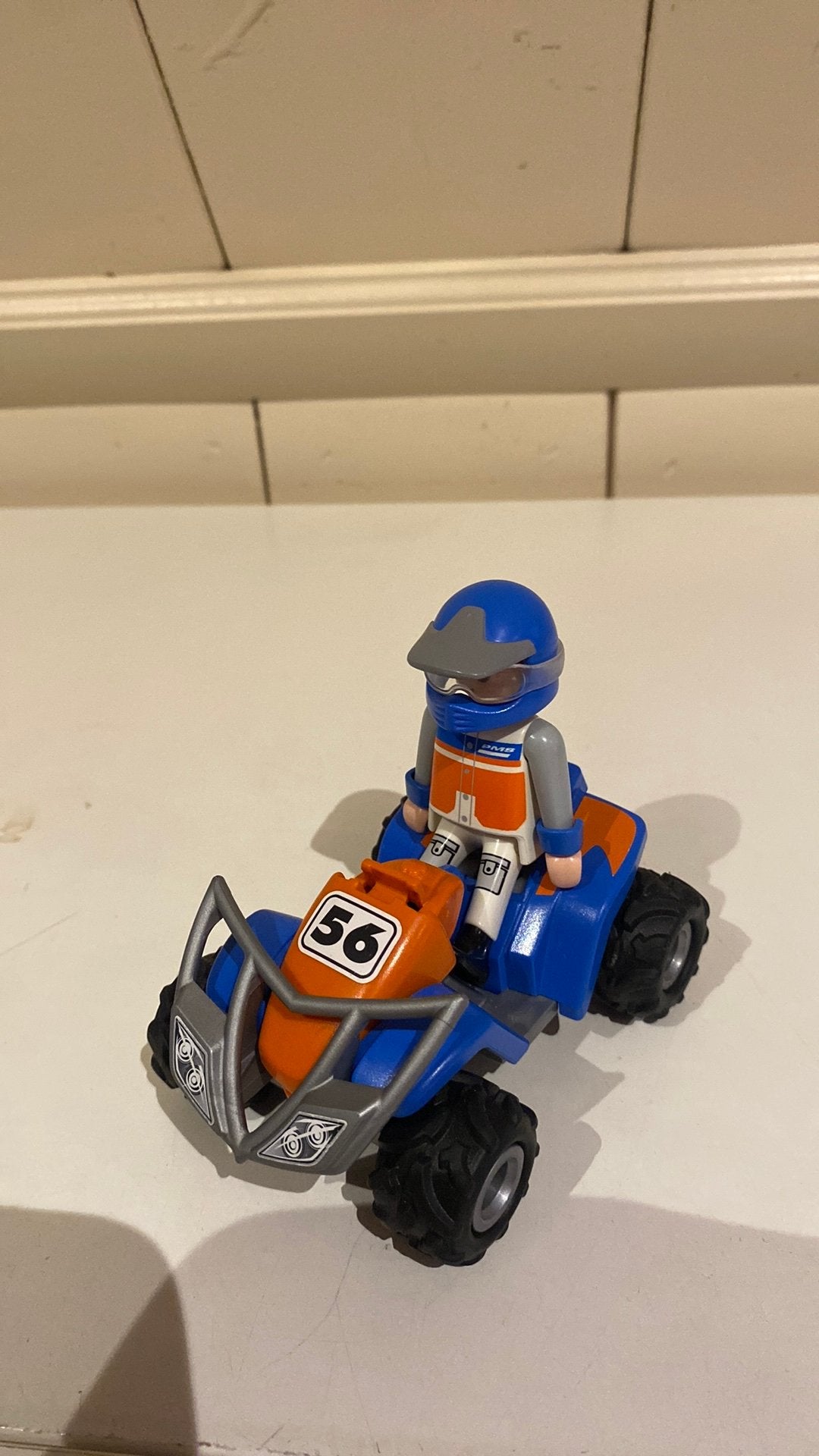 Playmobil blauwe cross quad nummer 4229, Gebruikt, Complete set, Voertuig, Ophalen of Verzenden