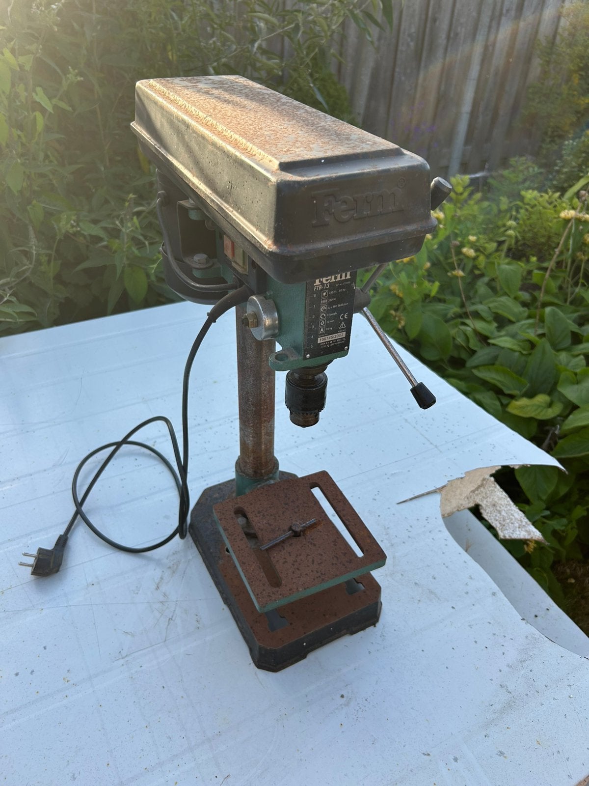 Ferm kolomboor, Ophalen, Gebruikt, Kolomboormachine