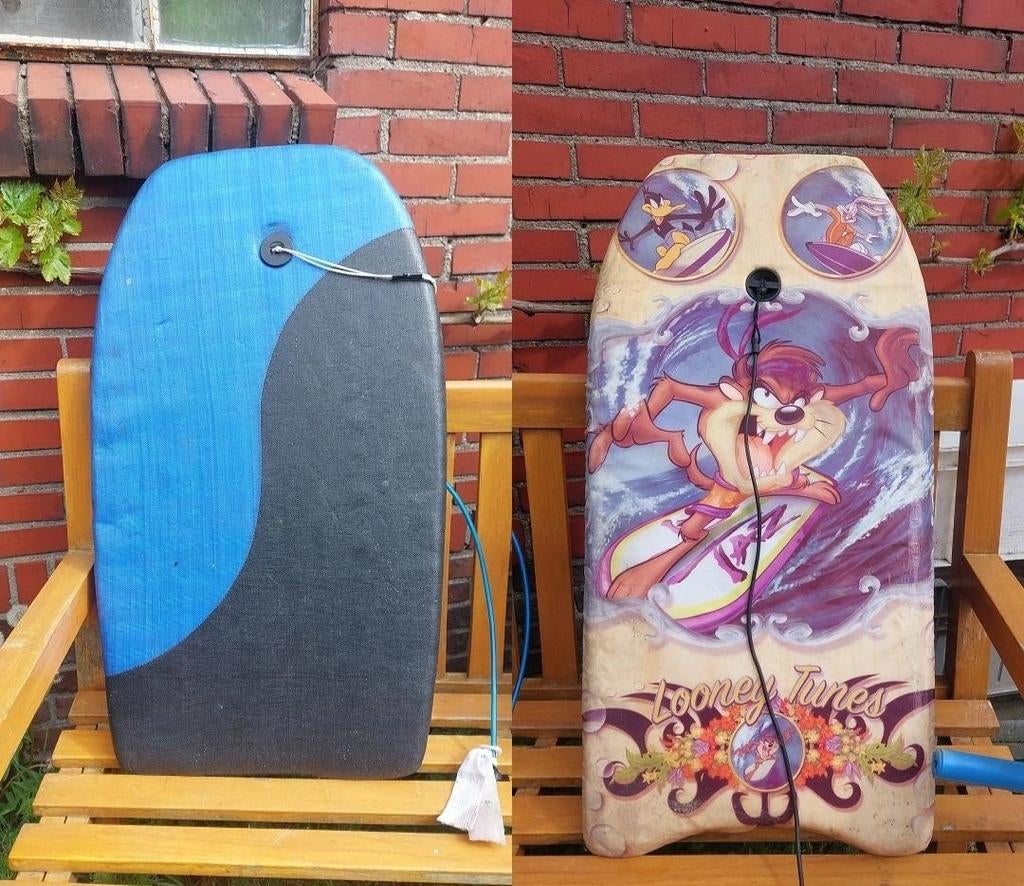 2x Bodyboard, Watersport en Boten, Ophalen, Gebruikt, Overige typen, Met koord