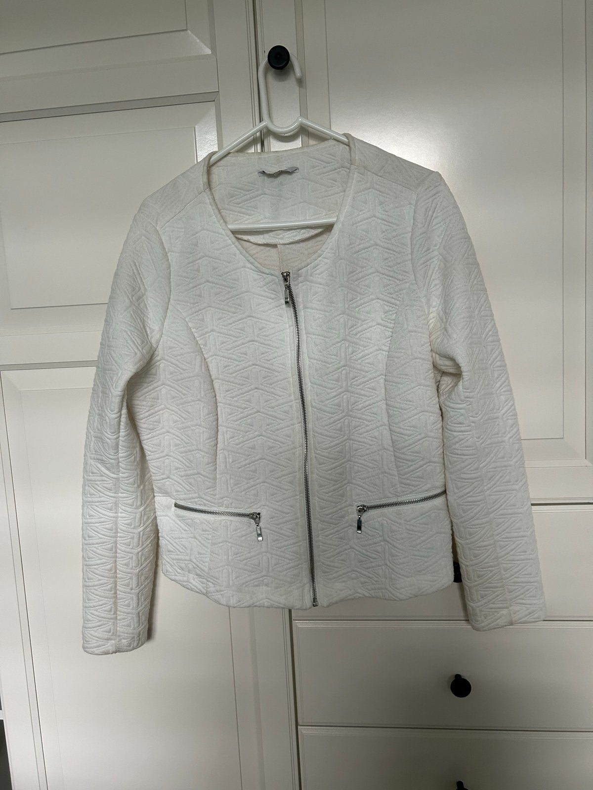 Witte Zgan Jasje van MS Mode - Maat 44, Ophalen of Verzenden, Zo goed als nieuw, Maat 42/44 (L), Wit