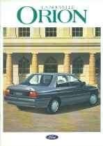Ford Orion 1 of 2 originele brochure/auto folder '84 - '93, Ophalen of Verzenden, Ford